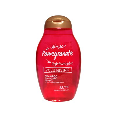 Безсульфатний шампунь JUSTK Ginger & Pomegranate Volumizing для об'єму тонкого і м'якого волосся з екстрактом імбиру та гранату 3420402 фото
