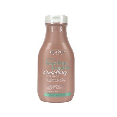 Шампунь BEAVER Brazilian Keratin Smoothing Shampoo з кератином для еластичності волосся 350 ml 3549202М фото