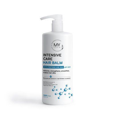 Бальзам для волос с протеинами и шелком Mycosm Intensive care hair Balm With proteins and silk 1000 ml 160876 фото