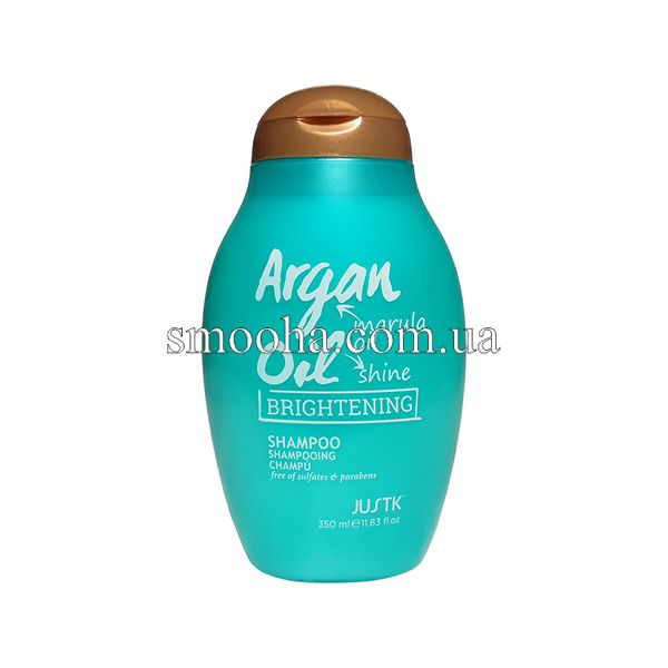 Безсульфатный шампунь JUSTK Argan Oil & Marula Oil Brightening для поврежденных волос с маслом арганы и марулы  3418102 фото