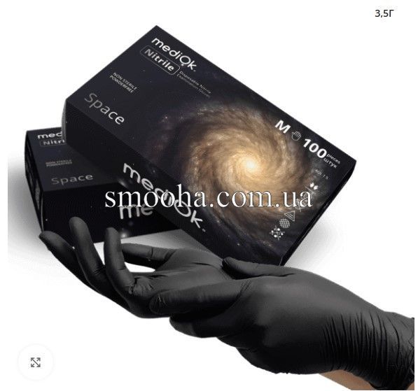 Рукавички MediOK Black XS  170227 фото