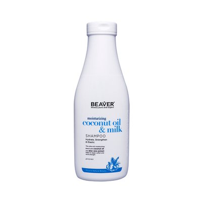 Розгладжуючий шампунь BEAVER Moisturizing Coconut Oil & Milk Shampoo для сухого і неслухняного волосся з Кокосовою олією 220127402 фото