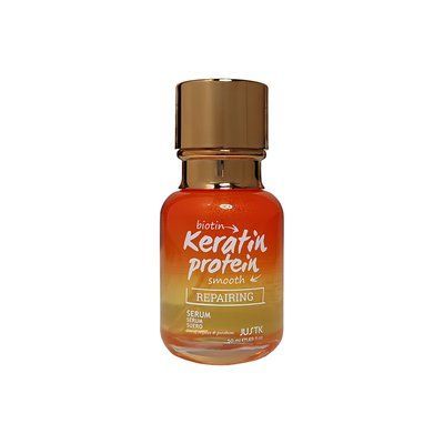 Олія JUSTK Keratin Protein Repairing Serum для ламкого і посіченого волосся з біотином та кератином 3475402М фото