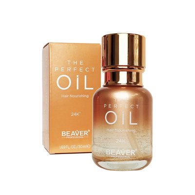 Олія для волосся парфумована BEAVER The perfect oil 24k для живлення, розгладження  та блиску з частинками золота 2101344302 фото