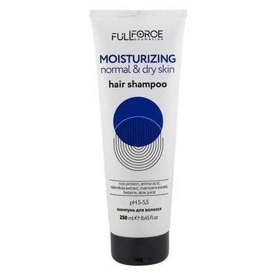 Увлажняющий шампунь для сухой кожи головы Full Force MOISTURIZING NORMAL & DRY SKIN, 250 ml FF00019-2Т фото