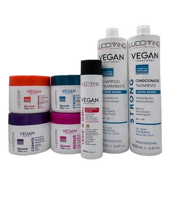 Набор холодного восстановления волос Luccivino Vegan Vegan Cronograma Capilar Kit 160326 фото