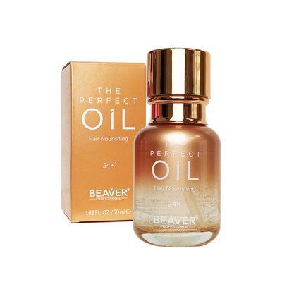 Олія для волосся парфумована BEAVER The perfect oil 24k для живлення, розгладження та блиску з частинками золота 2101344302М фото