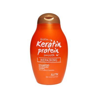Безсульфатний шампунь JUSTK Biotin & Keratin Protein Repairing для ламкого і посіченого волосся з біотином та кератином 3416702М фото