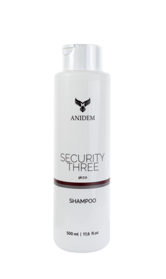 Шампунь глибокого очищення для волосся ANIDEM Security Three PH 7.0, 500 ml 160674 фото