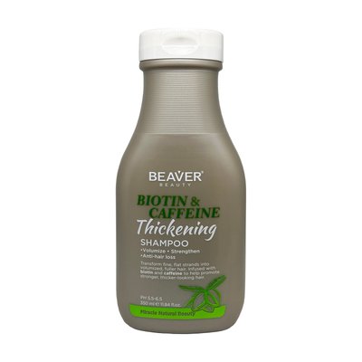 Шампунь BEAVER Biotin & Caffeine Thickening Shampoo против выпадения волос обогащенный биотином и кофеином 3668002 фото